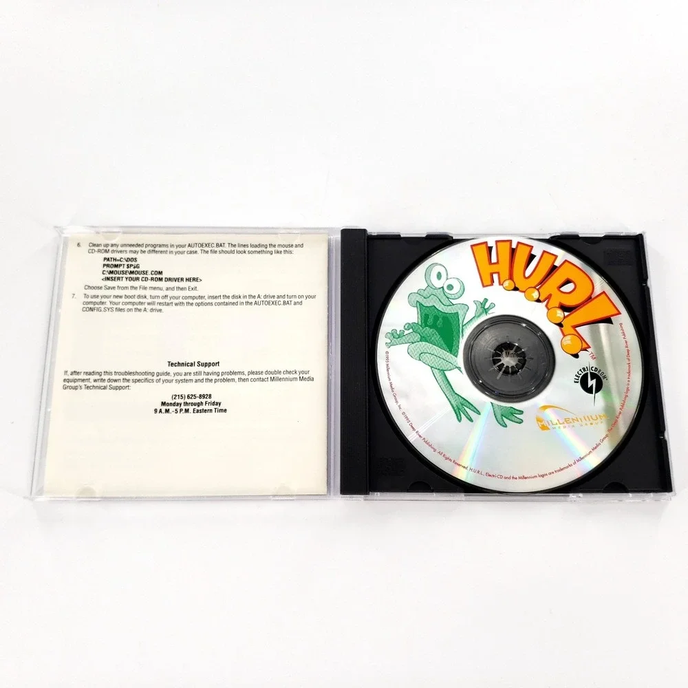 H.U.R.L. DOS PC CD-ROM 1995 Hilarious Non-Violent 3D Action Game HURL